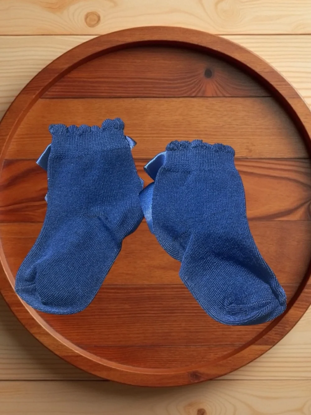 Baby Girl Blue Bow Socks